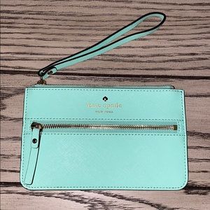 Kate Spade Mikas Pond Teal Green Wristlet